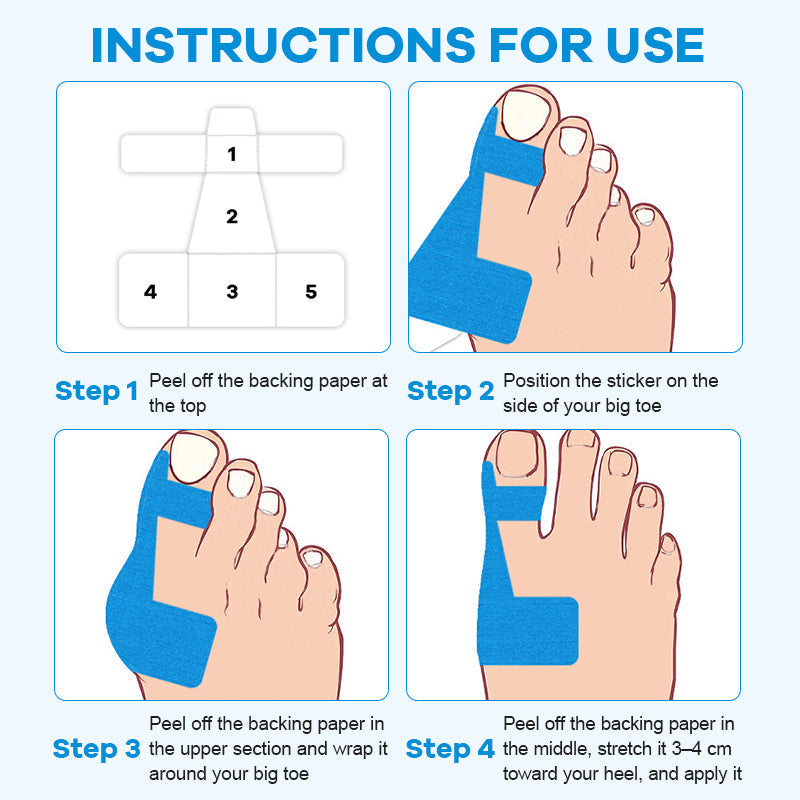 Vorgeschnittenes Kinesiologie-Tape für Hallux valgus