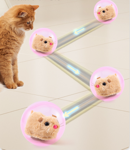 Elektrischer Hamster-Rollball / Interaktives Haustierspielzeug für Katzen, Kinder und Hunde