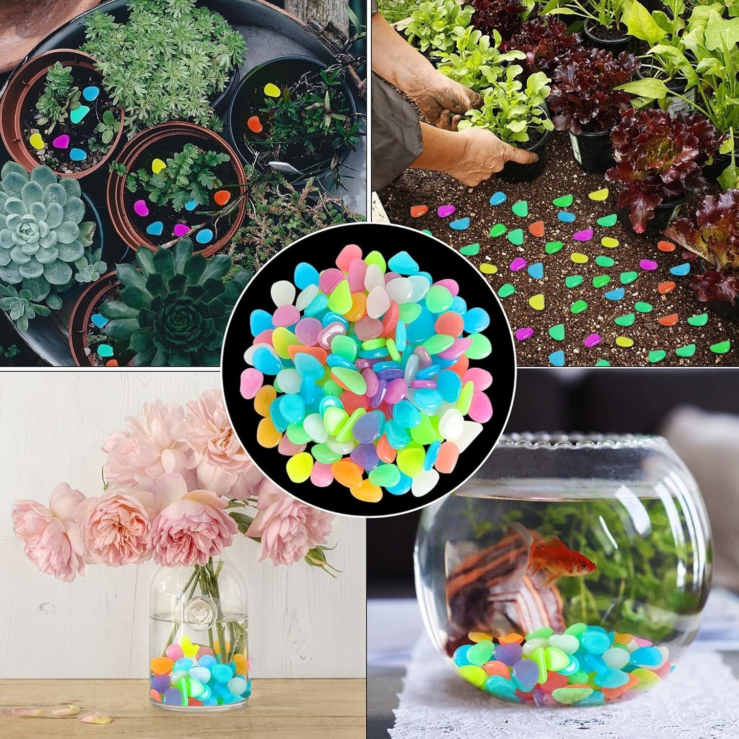 💥LETZTER TAG – 50 % RABATT💥 🌈 Bunte, im Dunkeln leuchtende Gartensteine