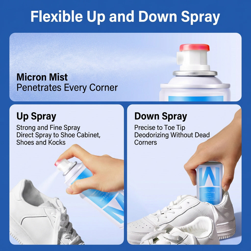 👟 Zitronen-Schuh-Deo-Spray – Beseitigt Gerüche, hemmt Bakterien und trocknet schnell.