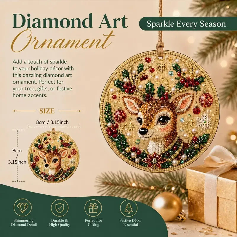 ⏳ Letzter Tag: 49 % Rabatt – 🎄 Anfängerfreundliches DIY-Set für weihnachtliche Perlen- und Edelstein-Diamantmalerei | 6 festliche Ornament-Designs mit funkelnden Perlen, facettierten Edelsteinen und dreidimensionalen Details 💕