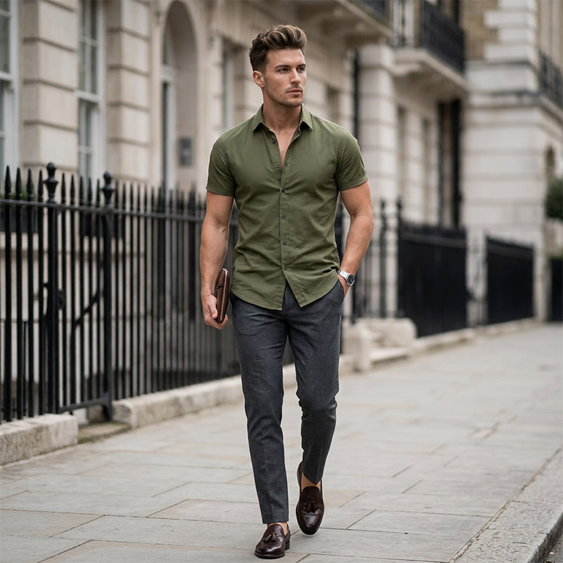 👔 Aktueller Trend! ✨ Bügelfreie Herrenhemden – knitterfrei, den ganzen Tag über komfortabel und perfekt für Business oder Freizeit 👕