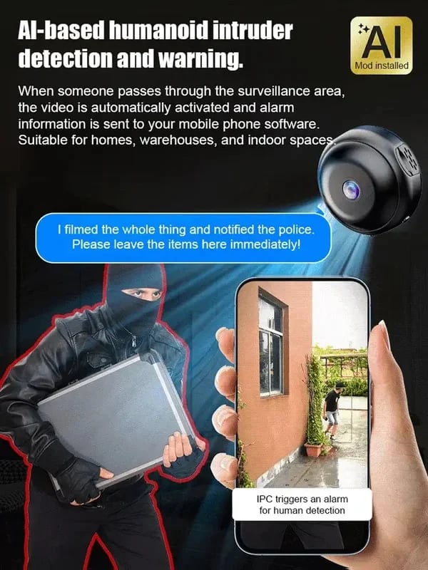 📸 Kabellose 1080p-Minikamera – so groß wie eine Münze, überall installierbar, Fernüberwachung in Echtzeit per Smartphone.