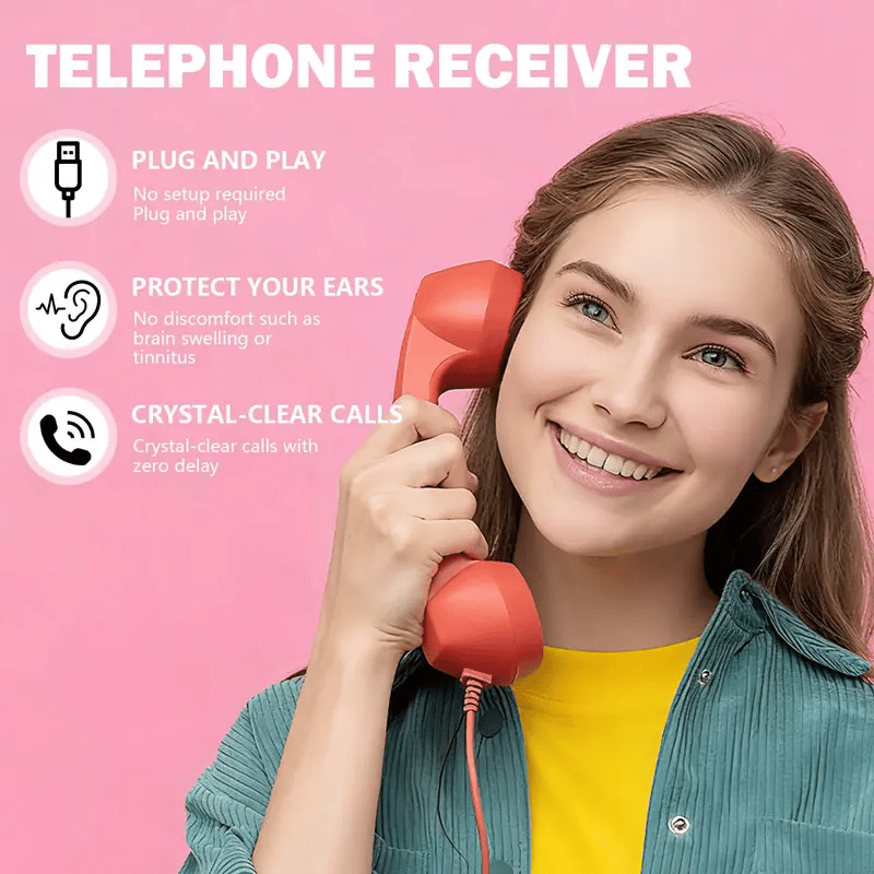 ☎️ Retro-Telefonhörer mit USB-C-Anschluss 📞