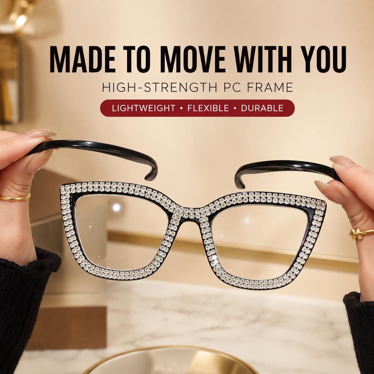 Lesebrille im Katzenaugen-Design mit Blaulichtschutz
