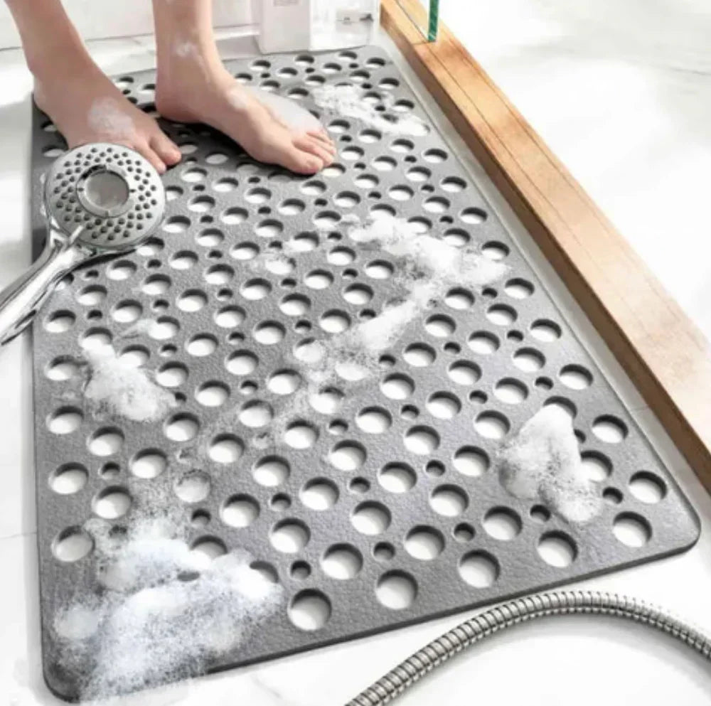 🚿Jetzt 50 % Rabatt! Premium-Duschmatte mit Anti-Rutsch-Funktion – Große, hohle Abflusslöcher und starke Saugnäpfe, rutschfeste Bodenmatte für Dusche und Badewanne.