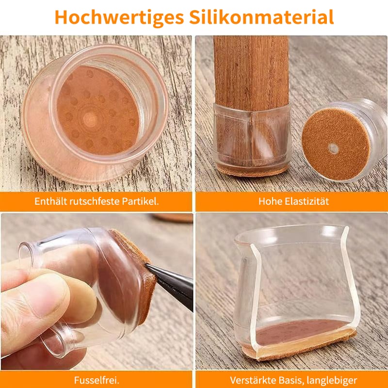 ✨ Universelle Stuhlbein-Schoner aus Gummi – Passend für alle Stuhlbeinformen, kratzfest und langlebig: die ultimative Lösung zum Schutz Ihrer Böden.