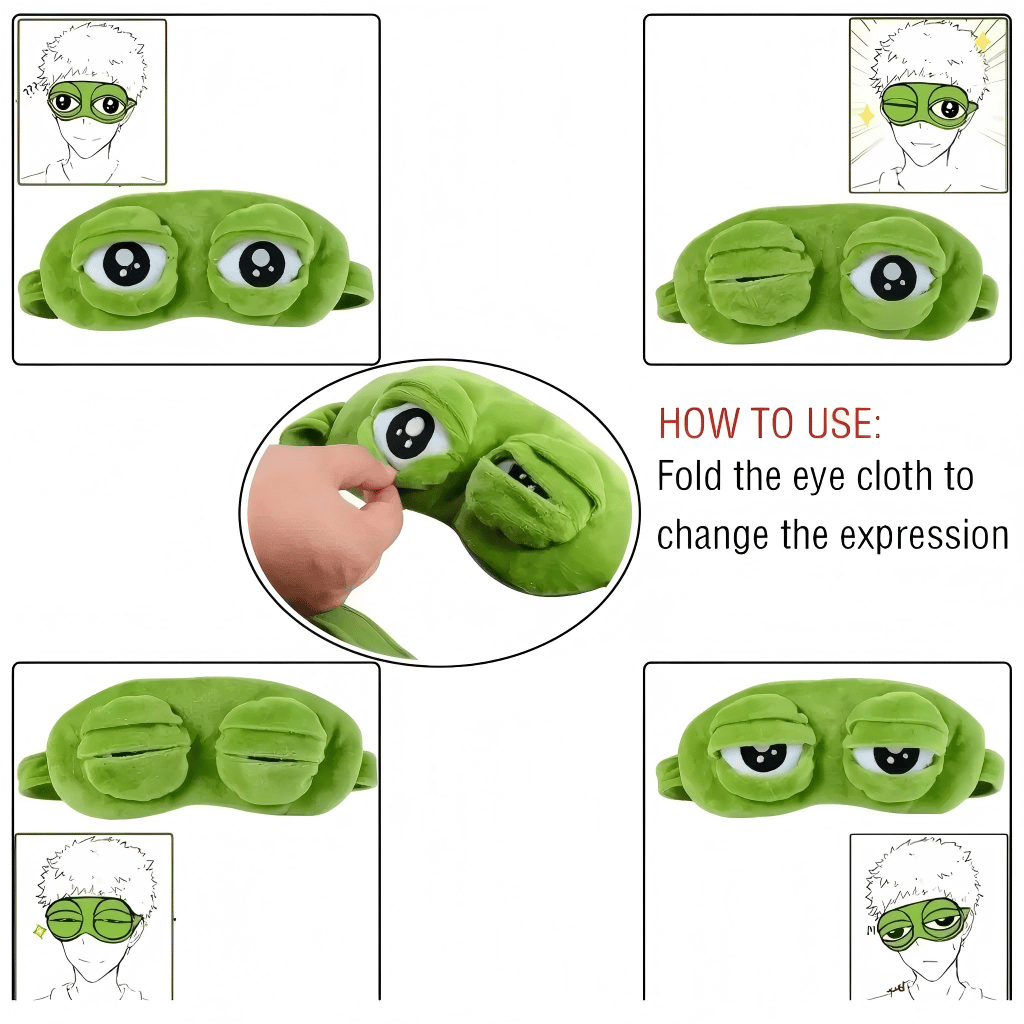 🔥Top-Angebot: 49 % Rabatt✨ Niedliche 3D-Frosch-Schlafmaske🐸
