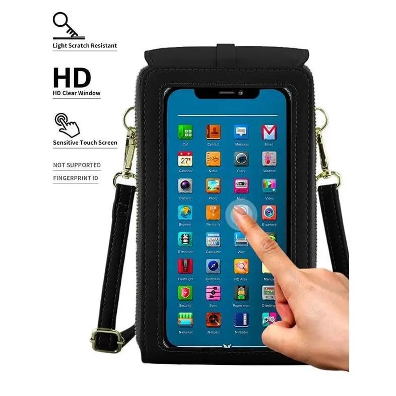 👜📱 Schlichtes und elegantes Touchscreen-Handyporto für Damen, um die Schulter zu tragen