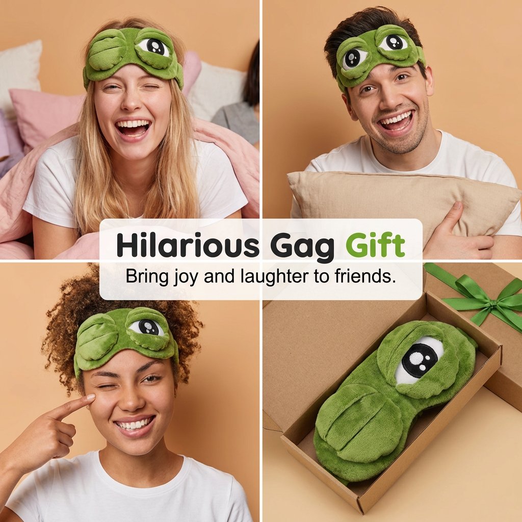 🔥Top-Angebot: 49 % Rabatt✨ Niedliche 3D-Frosch-Schlafmaske🐸