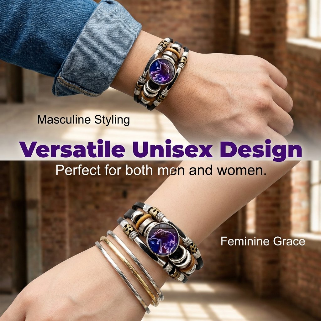 🌌 Im Dunkeln leuchtendes Sternzeichen-Armband 🌌