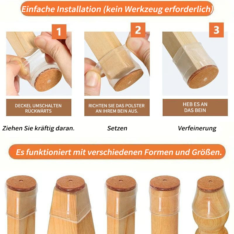✨ Universelle Stuhlbein-Schoner aus Gummi – Passend für alle Stuhlbeinformen, kratzfest und langlebig: die ultimative Lösung zum Schutz Ihrer Böden.