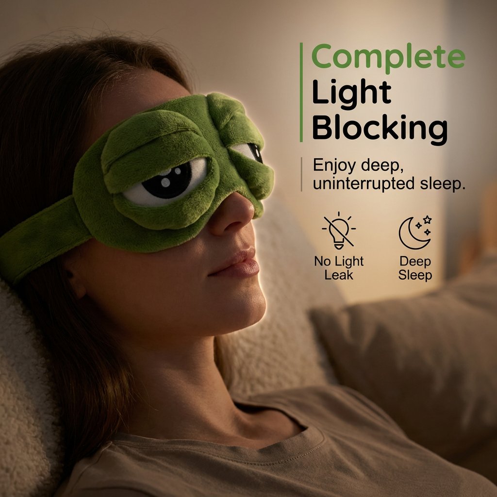 🔥Top-Angebot: 49 % Rabatt✨ Niedliche 3D-Frosch-Schlafmaske🐸