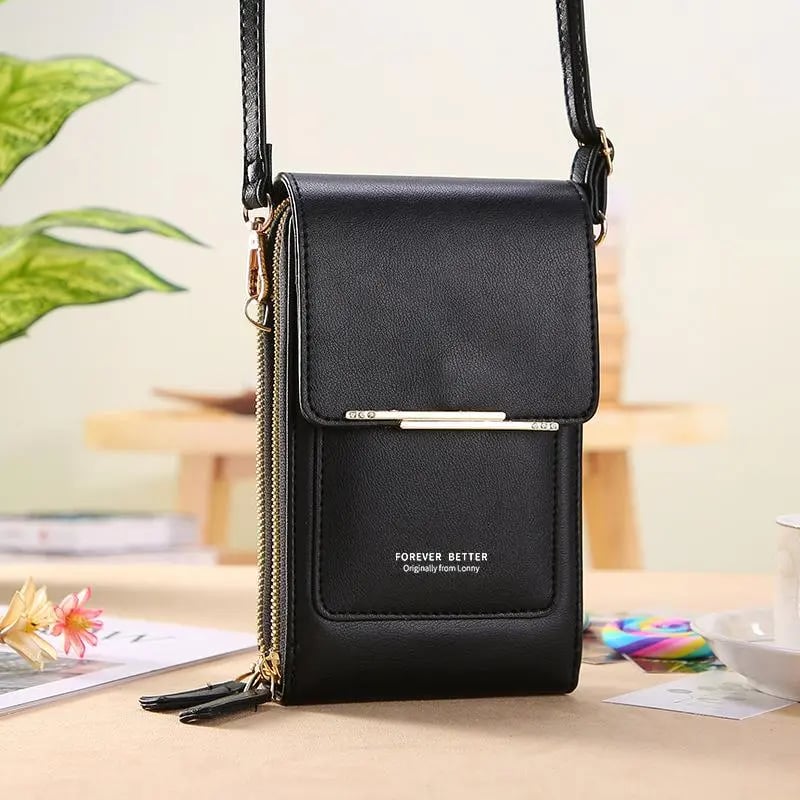 👜📱 Schlichtes und elegantes Touchscreen-Handyporto für Damen, um die Schulter zu tragen