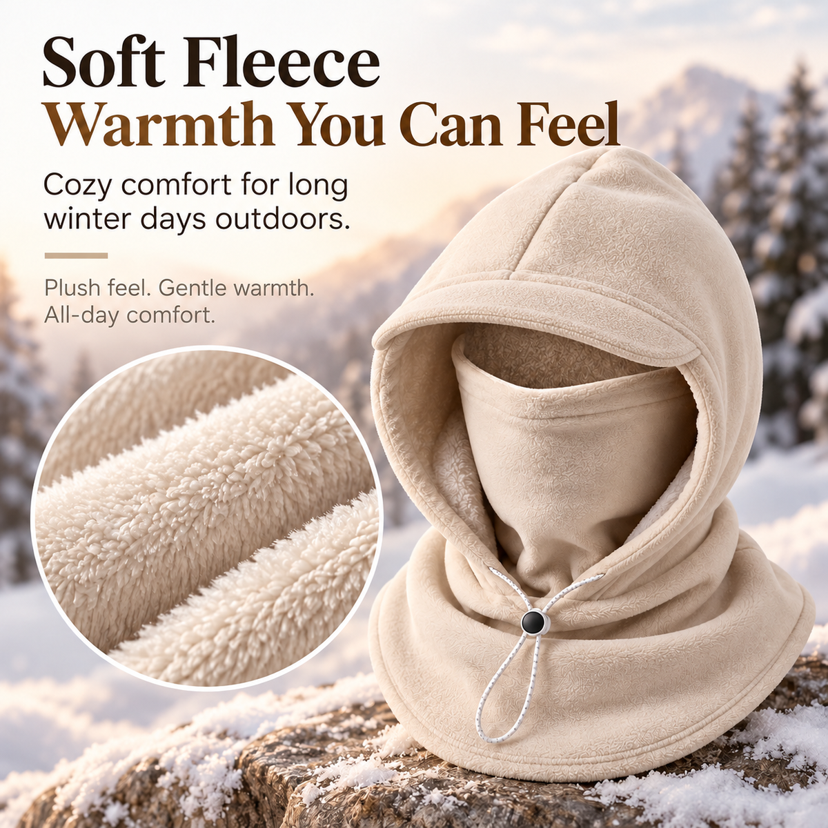 🥶 Sturmhaube aus Fleece – vollständiger Schutz für Gesicht und Hals bei Outdoor-Aktivitäten im Winter