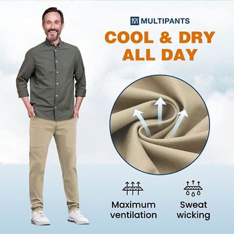 🔥 Angebot nur noch heute: 45 % Rabatt 🥰 MultiPants – Hochflexible, strapazierfähige Hose mit vielen Taschen (inkl. Beintaschen)