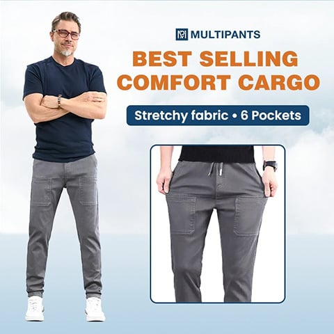 🔥 Angebot nur noch heute: 45 % Rabatt 🥰 MultiPants – Hochflexible, strapazierfähige Hose mit vielen Taschen (inkl. Beintaschen)