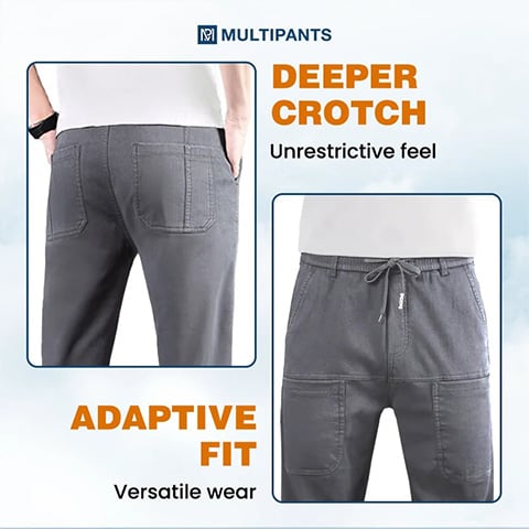 🔥 Angebot nur noch heute: 45 % Rabatt 🥰 MultiPants – Hochflexible, strapazierfähige Hose mit vielen Taschen (inkl. Beintaschen)