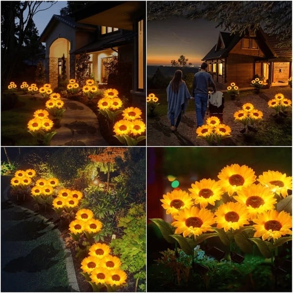 🌻☀️ Wasserdichte Solarlampen – Realistische Blütenblätter, wetterfest (IP65) und leuchten automatisch 8–12 Stunden lang ☀️🌻