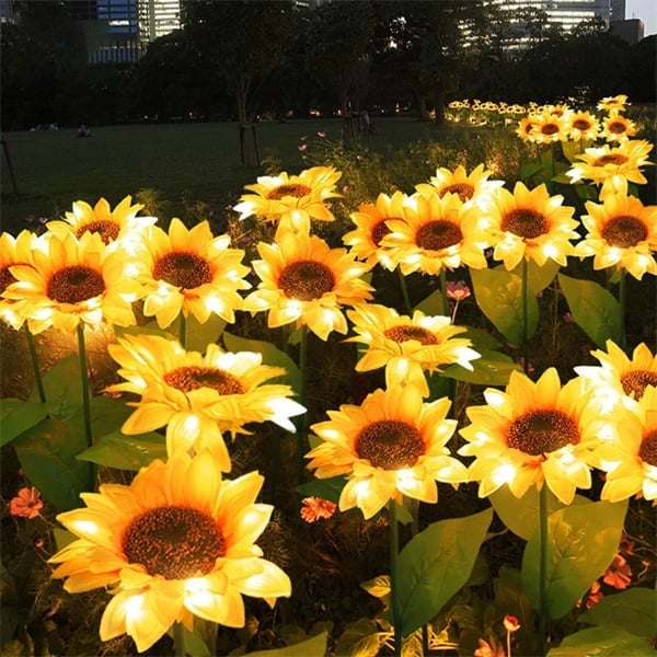 🌻☀️ Wasserdichte Solarlampen – Realistische Blütenblätter, wetterfest (IP65) und leuchten automatisch 8–12 Stunden lang ☀️🌻