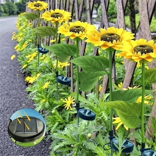 🌻☀️ Wasserdichte Solarlampen – Realistische Blütenblätter, wetterfest (IP65) und leuchten automatisch 8–12 Stunden lang ☀️🌻