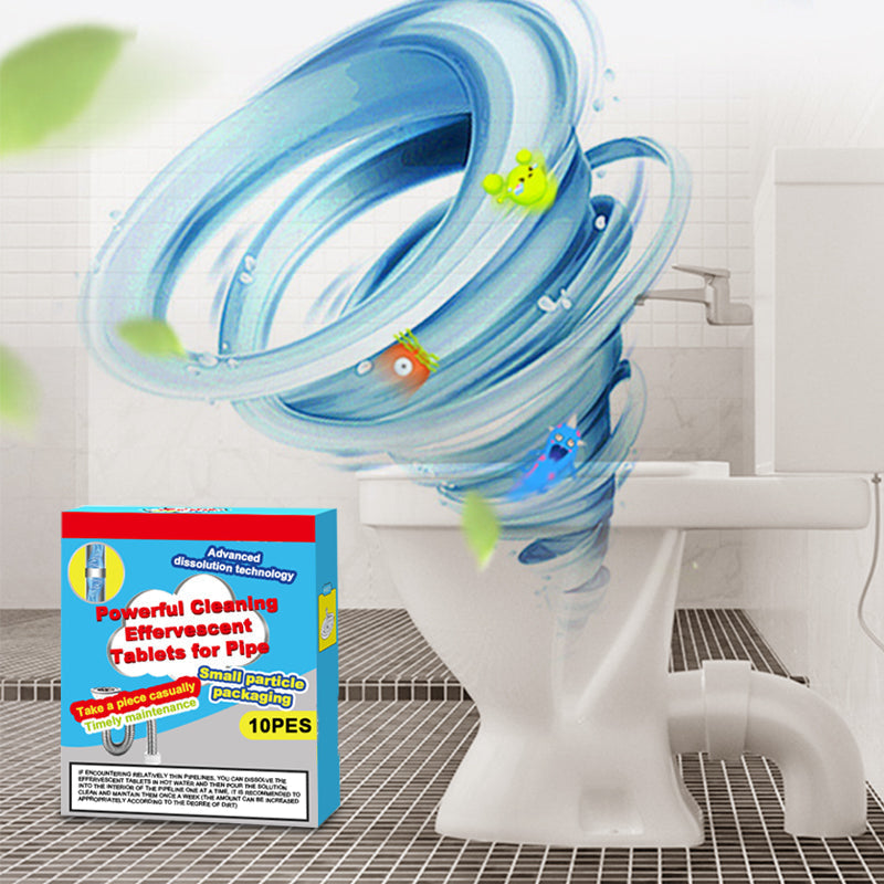 🔥50 % RABATT ❤️ Leistungsstarke Brausetabletten zur Rohrreinigung, lösen schnell Haar- und Fettablagerungen, desodorierender und antibakterieller Rohrreiniger für Waschbecken, Toilette und Bodenabfluss.
