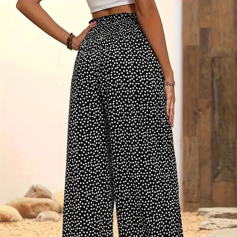 ✨ Raffinierte, hochtaillierte Damenhose mit weitem Bein – Bequeme Passform, elegantes Design & perfekt für einen stilvollen Look 🌸