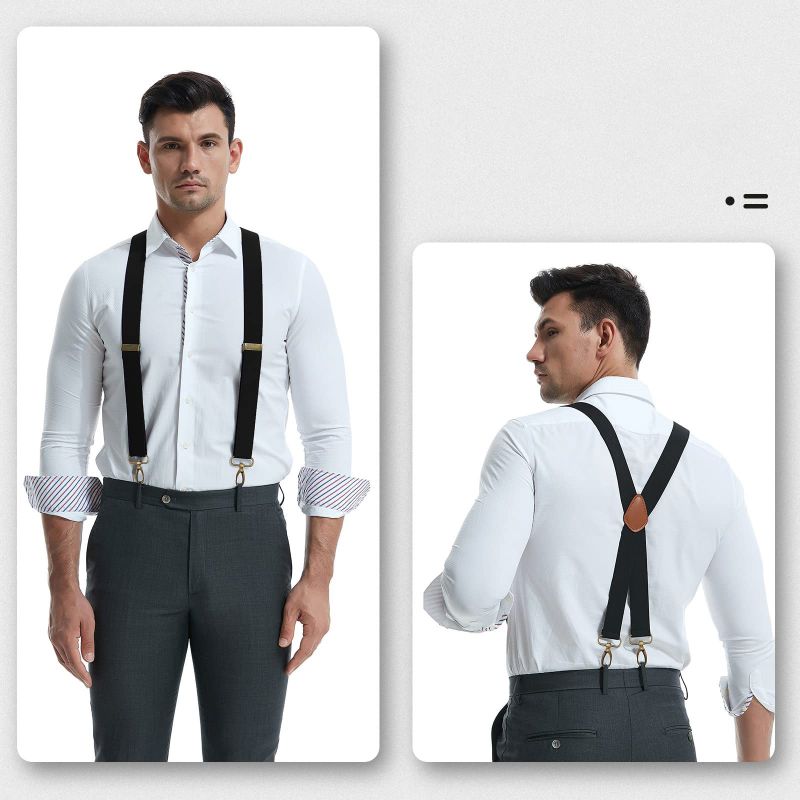 📢📢 49 % Rabatt!! ⏰ Herren-Hosenträger mit X-Rücken und Hakenclips