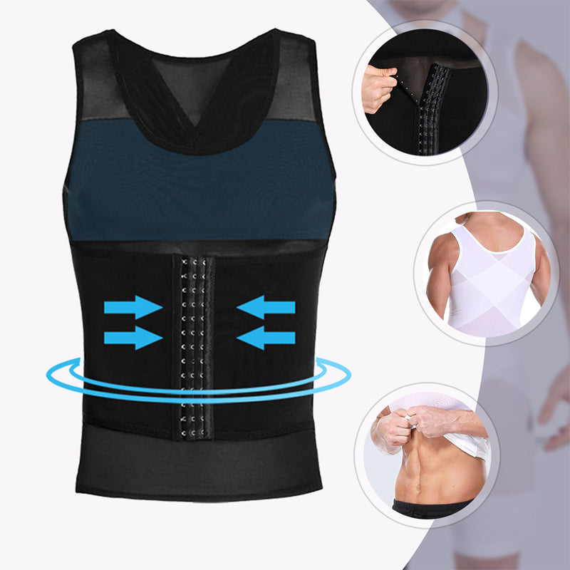 Figurformende Mesh-Weste für Herren mit Taillenformer