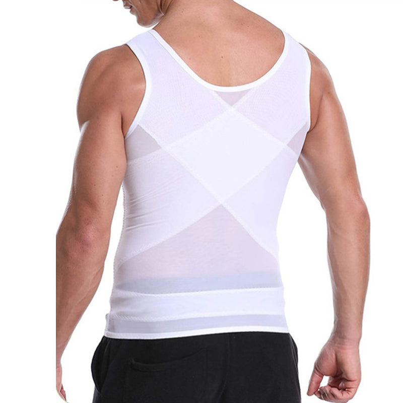Figurformende Mesh-Weste für Herren mit Taillenformer