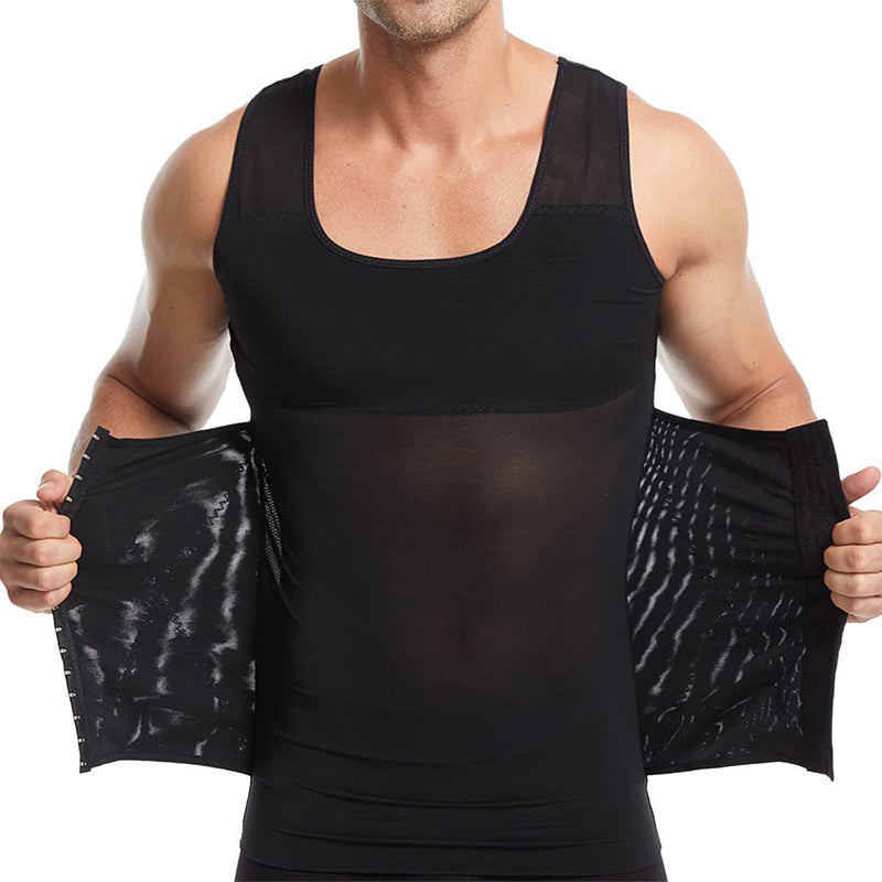 Figurformende Mesh-Weste für Herren mit Taillenformer