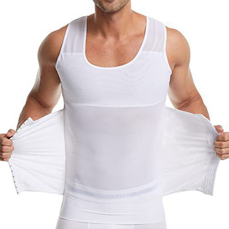 Figurformende Mesh-Weste für Herren mit Taillenformer