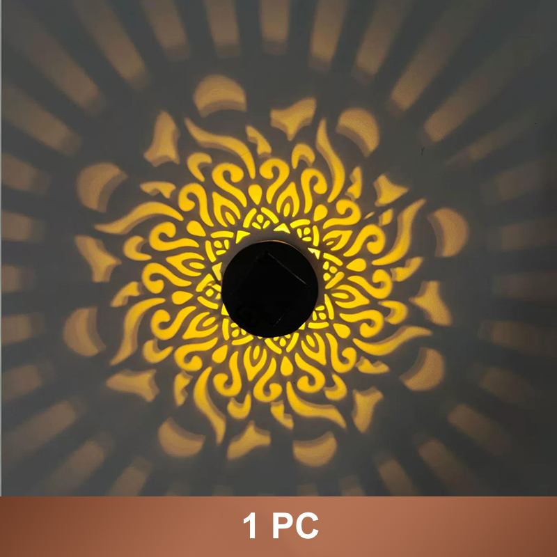 Solarbetriebenes Mandala-/Sonnenblumen-Projektionslicht