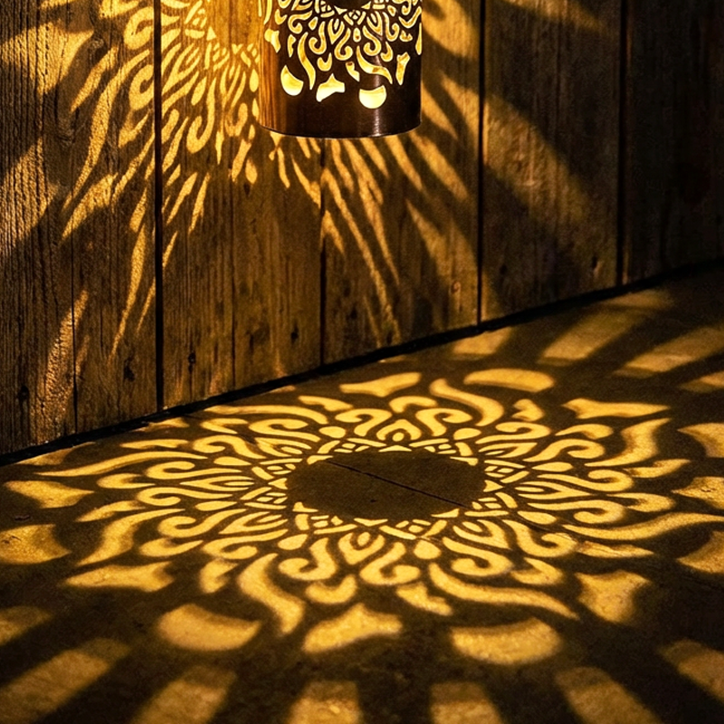 Solarbetriebenes Mandala-/Sonnenblumen-Projektionslicht