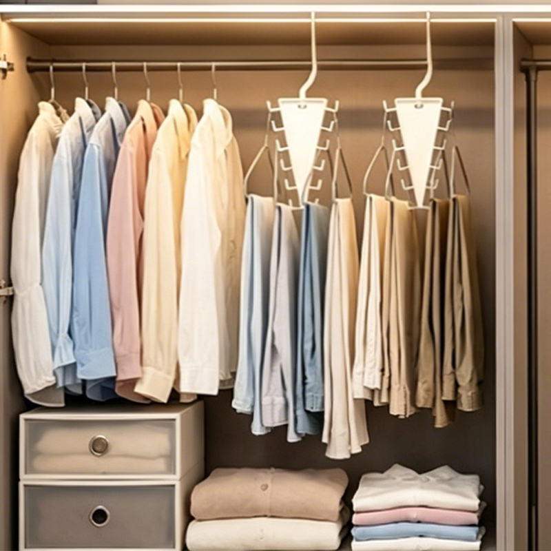 ⏳ZEITLICH BEFRISTETES ANGEBOT! 🏠 1 kaufen, 1 gratis – Dreieckiger Kleiderschrank-Organizer für Kleidung, Accessoires & mehr 💖