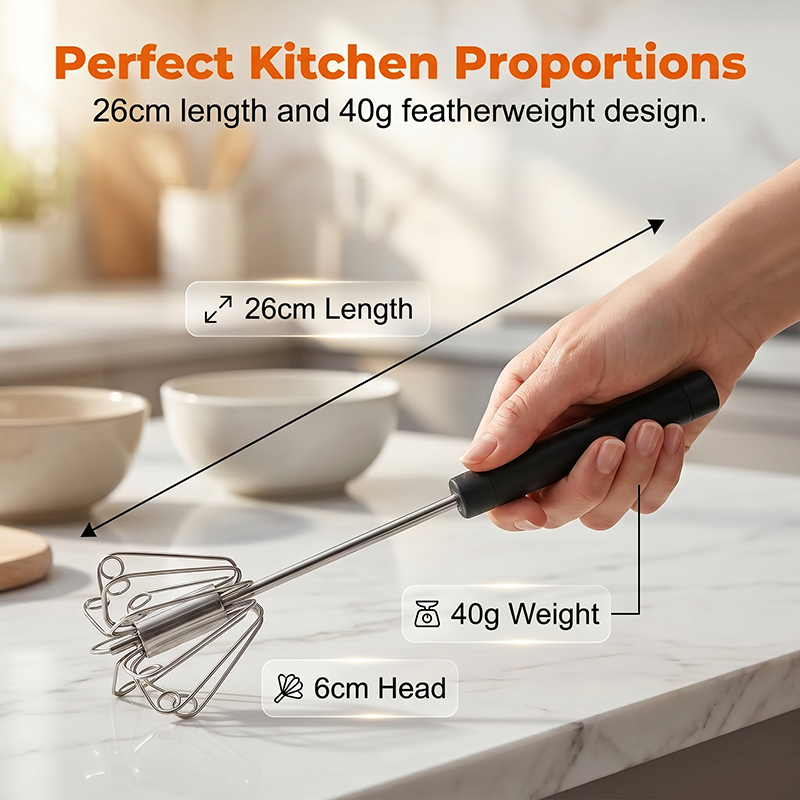 🍳 Praktischer Küchenhelfer! Druckschneebesen mit rutschfestem Griff, rostfrei und langlebig zum günstigen Preis!