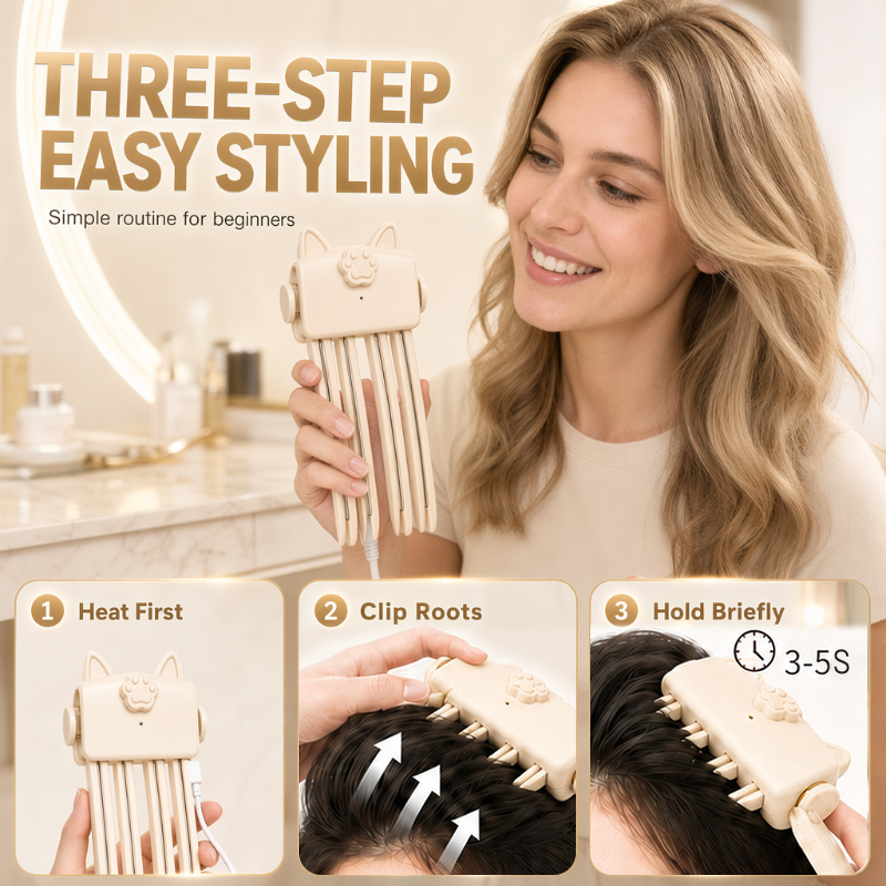 🎉Über 48.000 verkaufte Exemplare 💇 Kabelloser, beheizbarer Volumen-Haarclip für den Haaransatz – das tragbare Reise-Styling-Tool für feines, glattes Haar